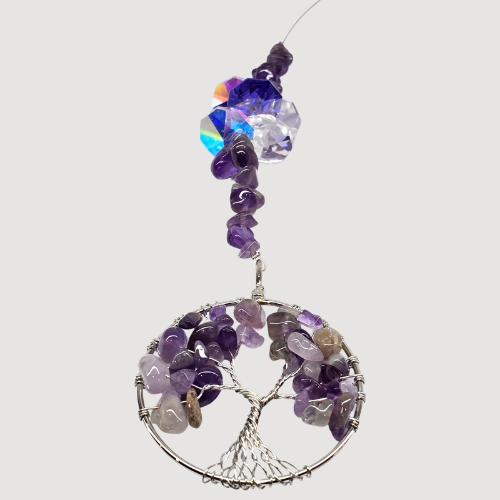 Amethyst Tree of Life Suncatcher