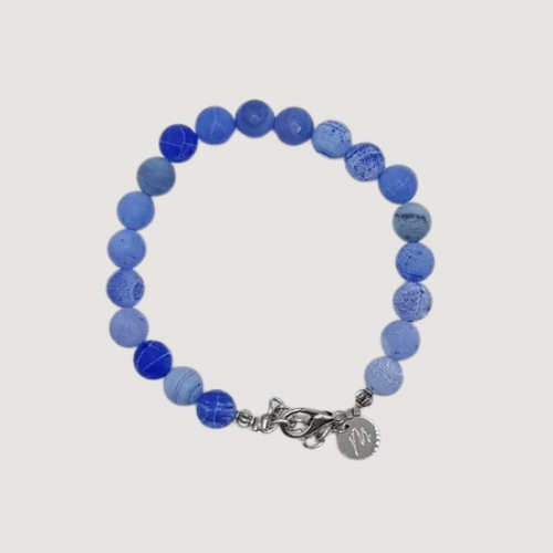 Blue Agate Intention Stone Bracelet