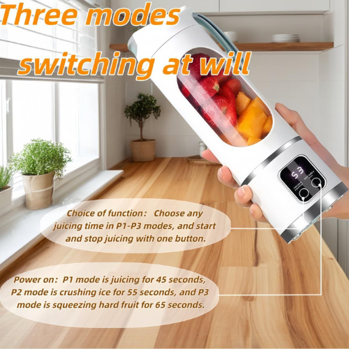 Wellness - Portable Digital Display Juicer & Smoothie Blender β 500ml USB Rechargeable