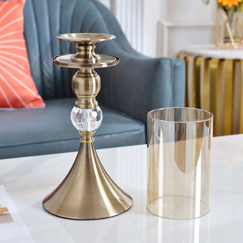 Glass Candle Holder - 38cm