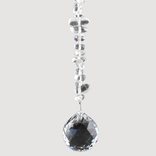 Clear Quartz Crystal Sphere Suncatcher