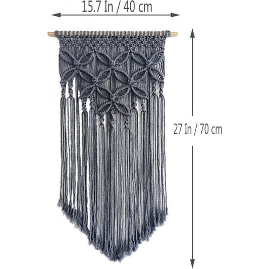 Decor - Grey Woven Macrame Wall Hanging