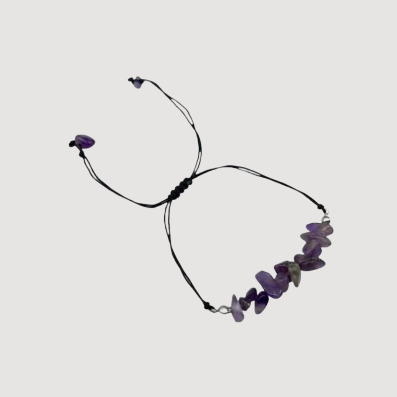 Adjustable Stone Bracelet Amethyst