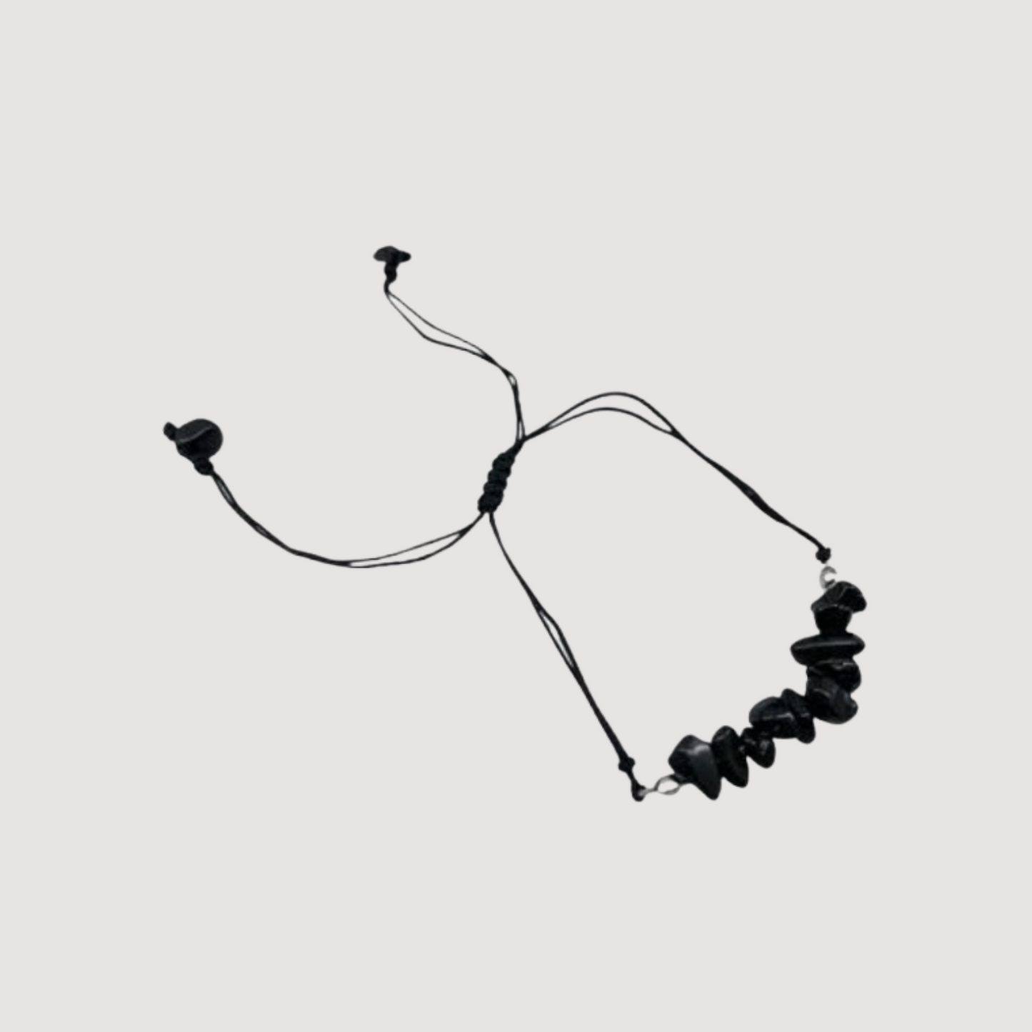 Adjustable Stone Bracelet Obsidian