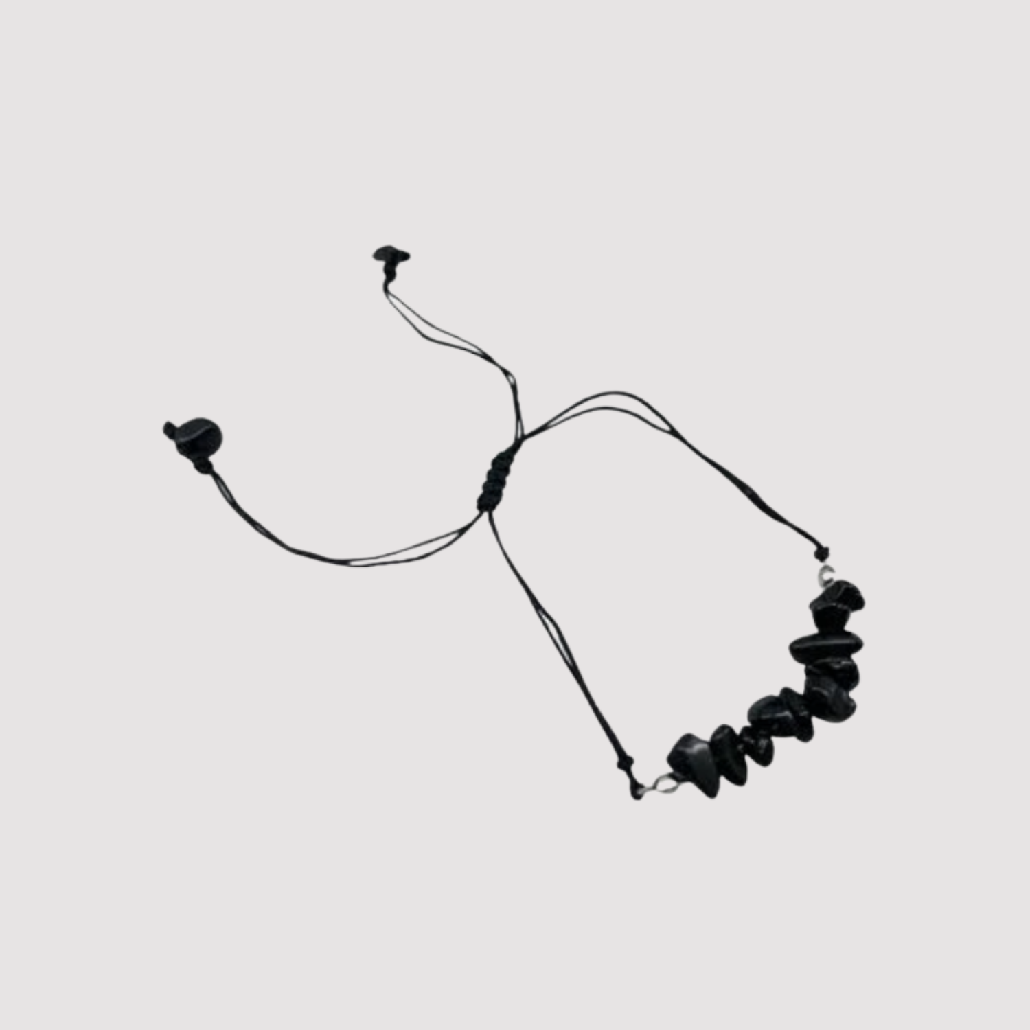 Adjustable Stone Bracelet Obsidian