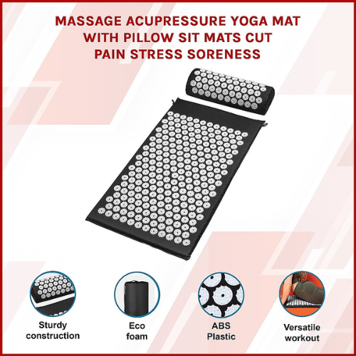 Yoga Acupressure Massage Mat & Pillow Set