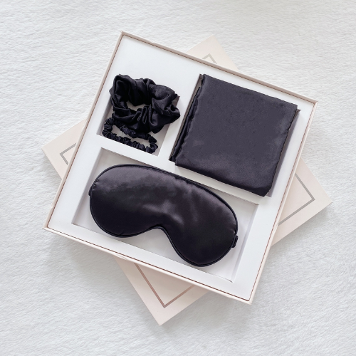 Satin Eyemask Set Black