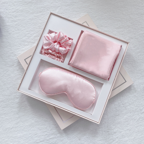 Satin Eyemask Set Pink