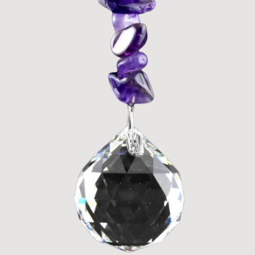 Amethyst Crystal Sphere Suncatcher