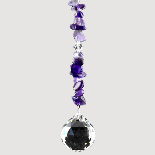 Amethyst Crystal Sphere Suncatcher
