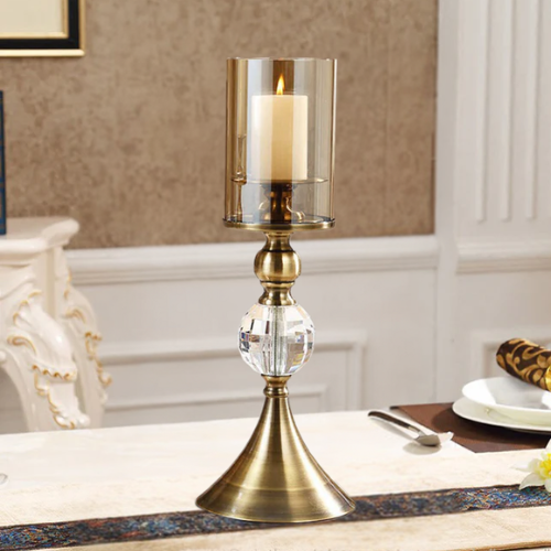 Glass Candle Holder - 38cm