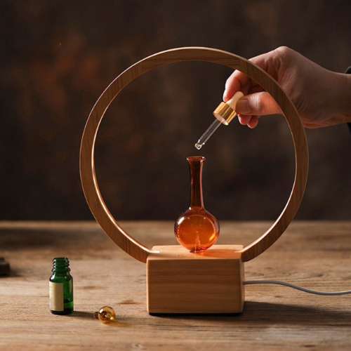 Waterless Essential Oil Diffuser with Ambient Ring Light