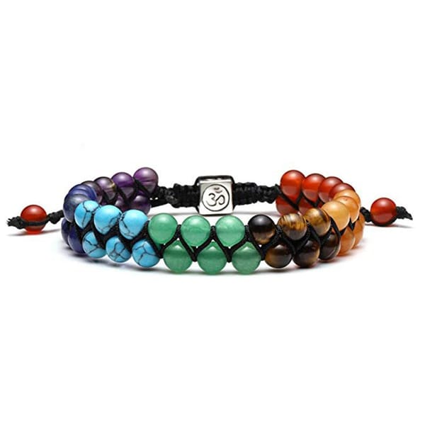 Crystals - 7 Chakra Beaded Bracelet with Tree of Life Charm