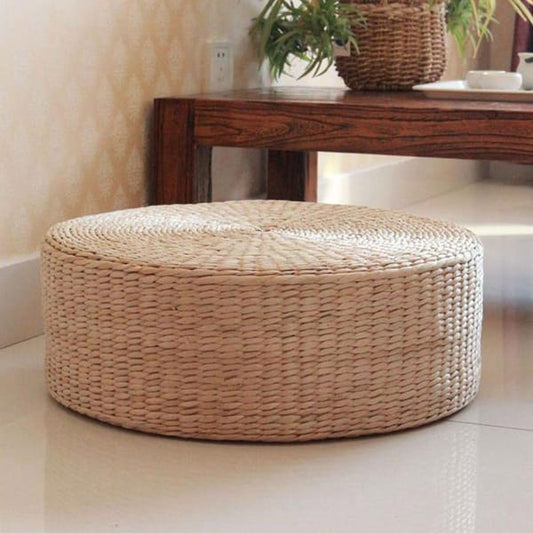Decor - Round Natural Woven Floor Cushion