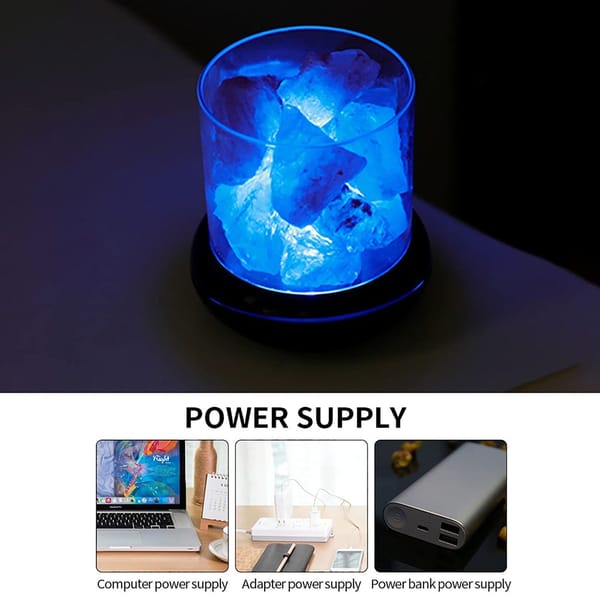 Decor - Salt Crystal Aroma Diffuser Lamp – Color Changing LED