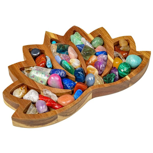 Decor - Lotus Flower Wooden Trinket Tray