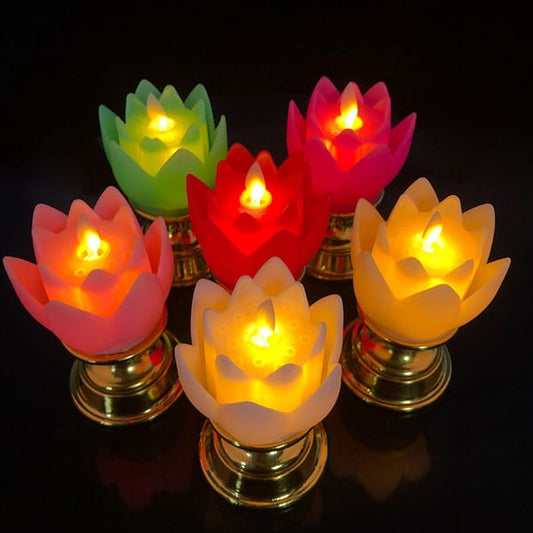 Decor - Purple LED Lotus Flower Lamp