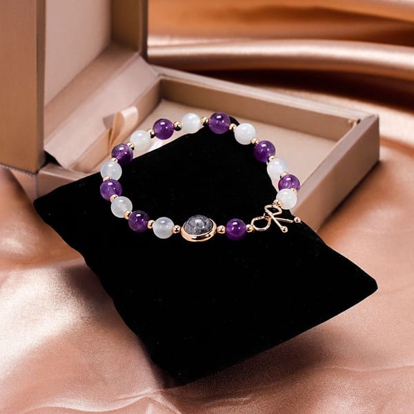 Crystals - Natural Amethyst Beaded Bracelet