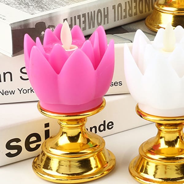 Decor - Purple LED Lotus Flower Lamp