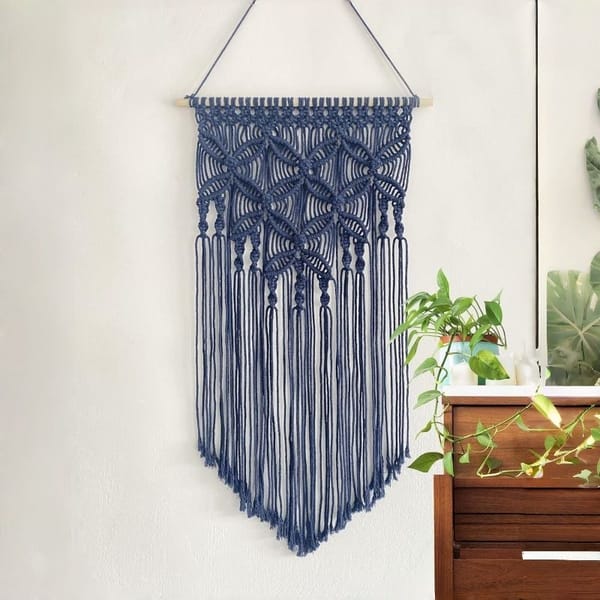 Decor - Grey Woven Macrame Wall Hanging
