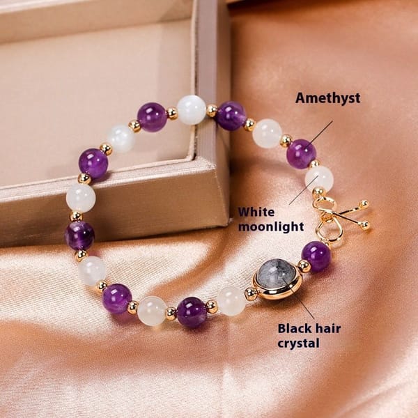 Crystals - Natural Amethyst Beaded Bracelet
