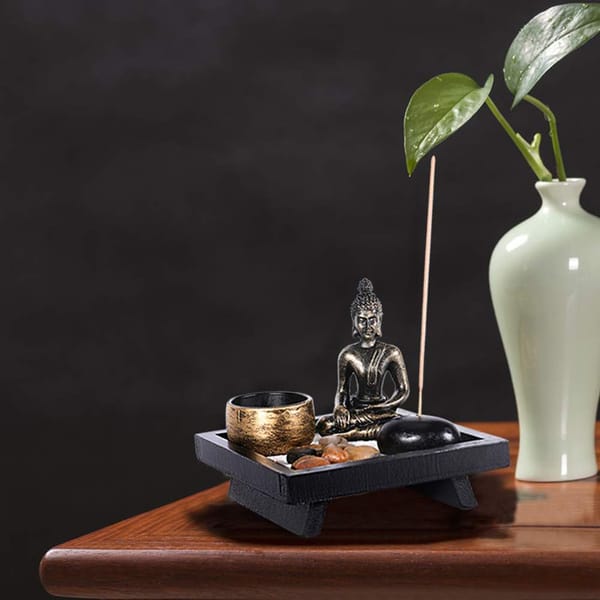 Decor - Buddha Tea Light Candle & Incense Holder