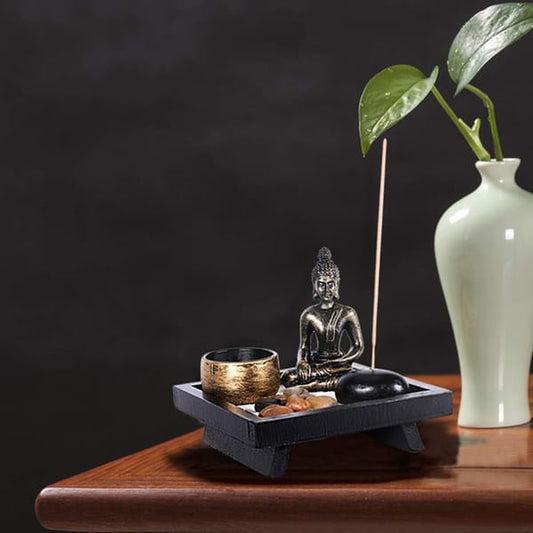 Decor - Buddha Tea Light Candle & Incense Holder