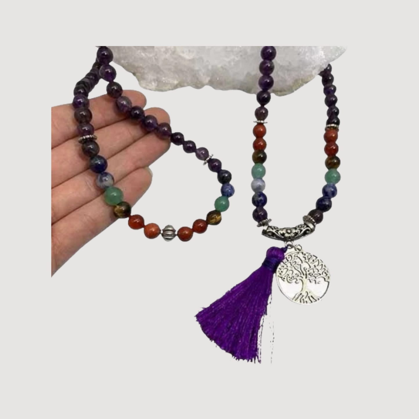 Amethyst Chakra Mala Beads