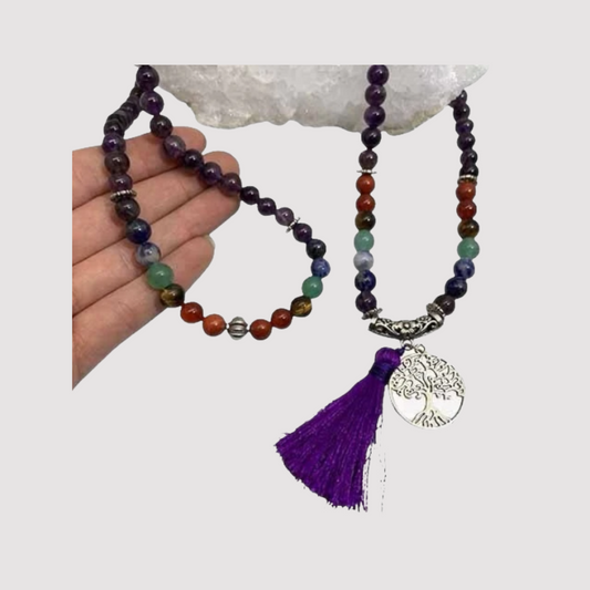 Amethyst Chakra Mala Beads