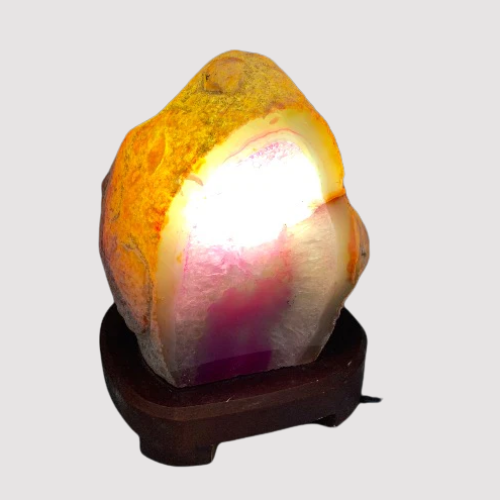 Pink Agate Lamp
