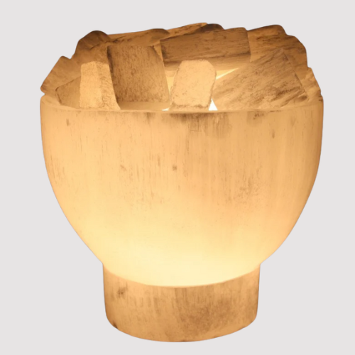Selenite Bowl Lamp