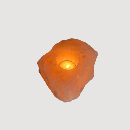 Rose Quartz Rough Tealight Holder